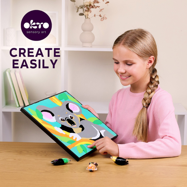 Pictură pe numere 3D cu plastilină aerată Air Clay 29×29 сm – Koala Pictură pe numere 3D cu plastilină aerată Air Clay 29×29 сm – Koala