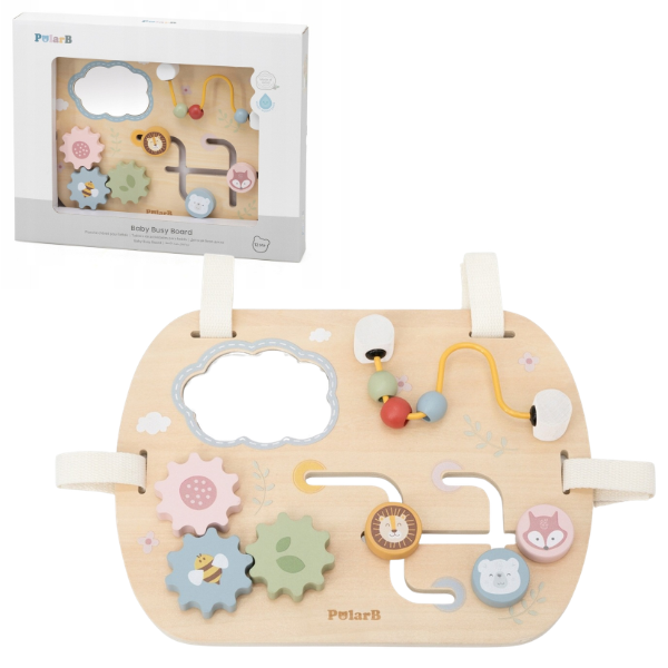 Busyboard educativ din lemn cu oglindă și labirint Busyboard educativ din lemn cu oglindă și labirint