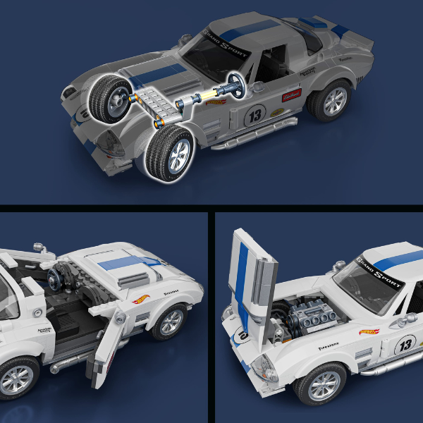 Конструктор Hot Wheels – Corvette Grand Sport, масштаб 1:16 Конструктор Hot Wheels – Corvette Grand Sport, масштаб 1:16