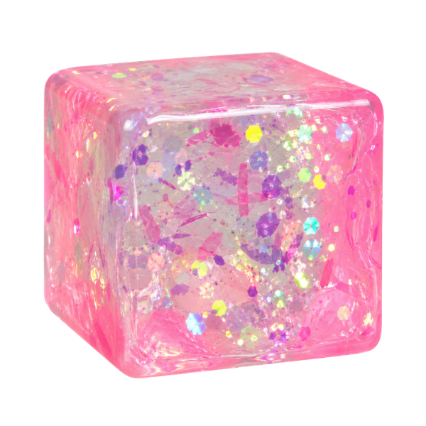 Антистресс-куб «Squish Stretch Ball» с блестками, 5×5×5 см, розовый Антистресс-куб «Squish Stretch Ball» с блестками, 5×5×5 см, розовый