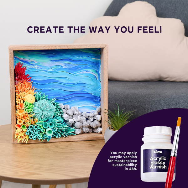 Set creativ DIY cu plastilină aerată Air Clay “Liniștea Oceanului” Set creativ DIY cu plastilină aerată Air Clay “Liniștea Oceanului”