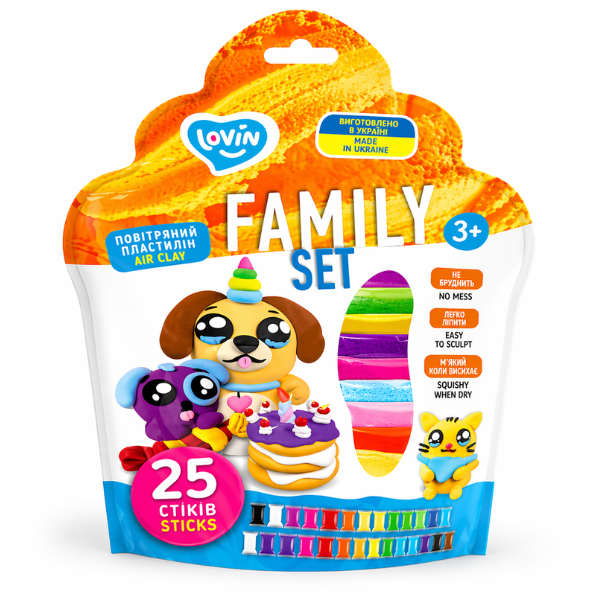 Set de plastilină aerată Air Clay, 25 culori x 4 g, 2 modele. Set de plastilină aerată Air Clay, 25 culori x 4 g, 2 modele.