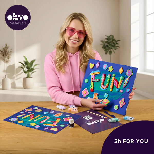 Tablou 3D cu plastilină aerată Air Clay 30×40 сm – FUN Tablou 3D cu plastilină aerată Air Clay 30×40 сm – FUN