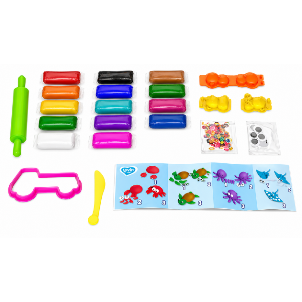 Set de aluat pentru modelare Play Dough, 16 culori x 15 g. Set de aluat pentru modelare Play Dough, 16 culori x 15 g.
