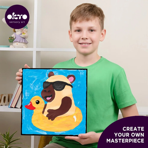 Pictură pe numere 3D cu plastilină aerată Air Clay 29×29 сm – Capibara Pictură pe numere 3D cu plastilină aerată Air Clay 29×29 сm – Capibara