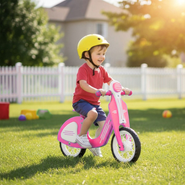 Retro-bicicletă fără pedale, cu roți EVA, roz Retro-bicicletă fără pedale, cu roți EVA, roz