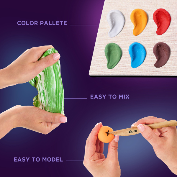 Set creativ DIY cu plastilină aerată Air Clay “Bucurie” Set creativ DIY cu plastilină aerată Air Clay “Bucurie”