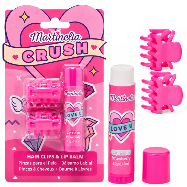 Martinelia set „Agrafe pentru păr și balsam de buze”, 3 modele Martinelia set „Agrafe pentru păr și balsam de buze”, 3 modele