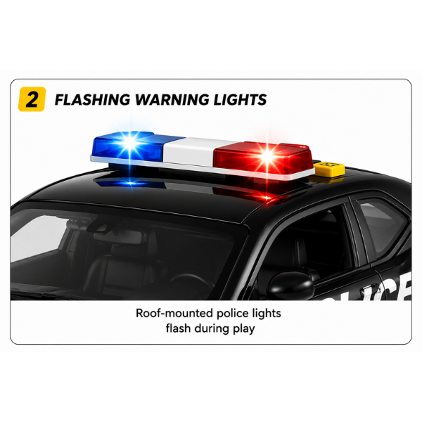 Mașină de poliție 1:18 (lumină / sunet) Mașină de poliție 1:18 (lumină / sunet)