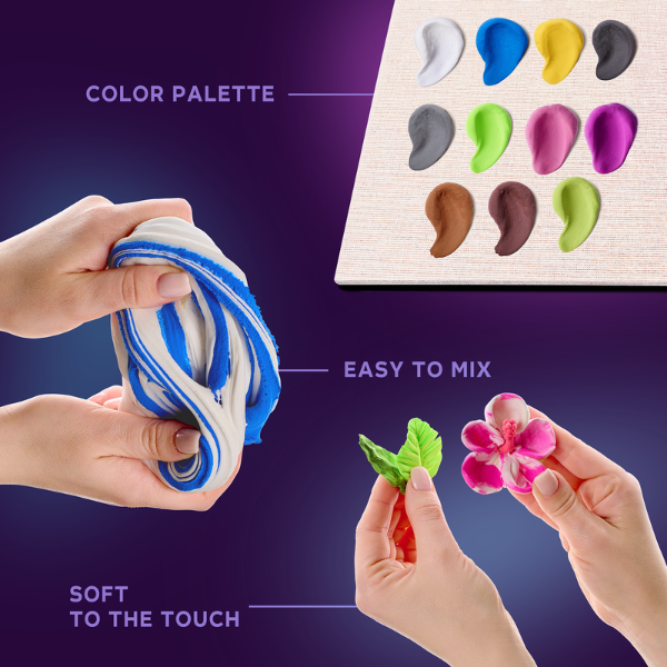 Set creativ DIY cu plastilină aerată Air Clay „Cacadu” Set creativ DIY cu plastilină aerată Air Clay „Cacadu”