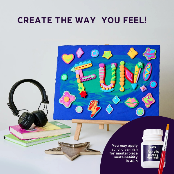 Tablou 3D cu plastilină aerată Air Clay 30×40 сm – FUN Tablou 3D cu plastilină aerată Air Clay 30×40 сm – FUN