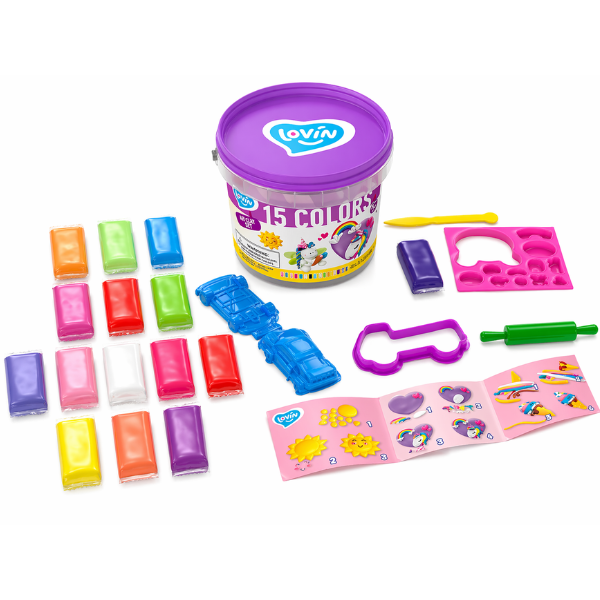 Set de plastilină aerată Air Clay „Unicorni”, 15 culori x 4 g. Set de plastilină aerată Air Clay „Unicorni”, 15 culori x 4 g.