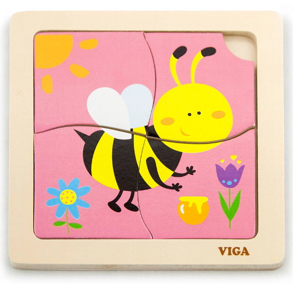 Set de puzzle-uri din lemn cu suport, 12 puzzle-uri Set de puzzle-uri din lemn cu suport, 12 puzzle-uri