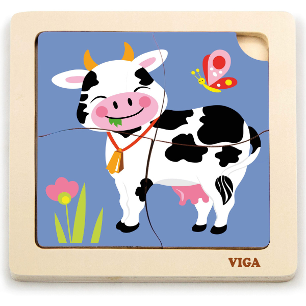 Set de puzzle-uri din lemn cu suport, 12 puzzle-uri Set de puzzle-uri din lemn cu suport, 12 puzzle-uri