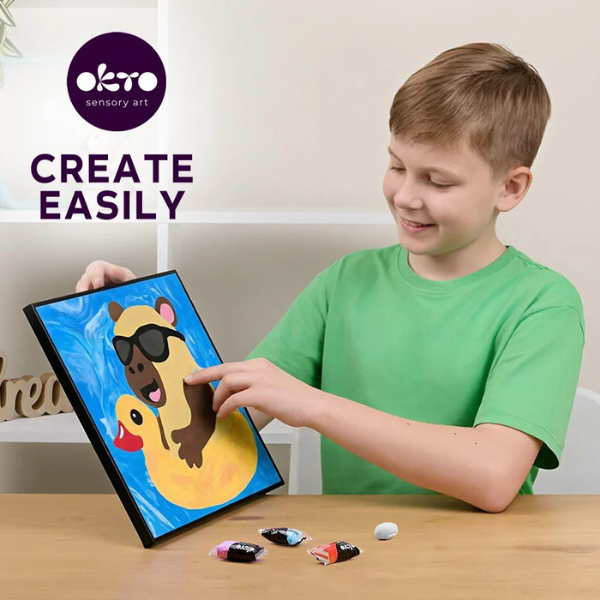 Pictură pe numere 3D cu plastilină aerată Air Clay 29×29 сm – Capibara Pictură pe numere 3D cu plastilină aerată Air Clay 29×29 сm – Capibara
