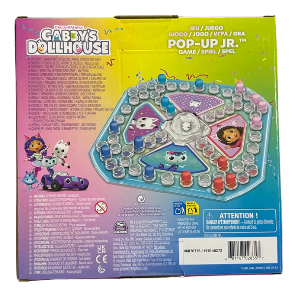 Joc de masă „Gabby’s Dollhouse: Pop-Up Jr.” Joc de masă „Gabby’s Dollhouse: Pop-Up Jr.”