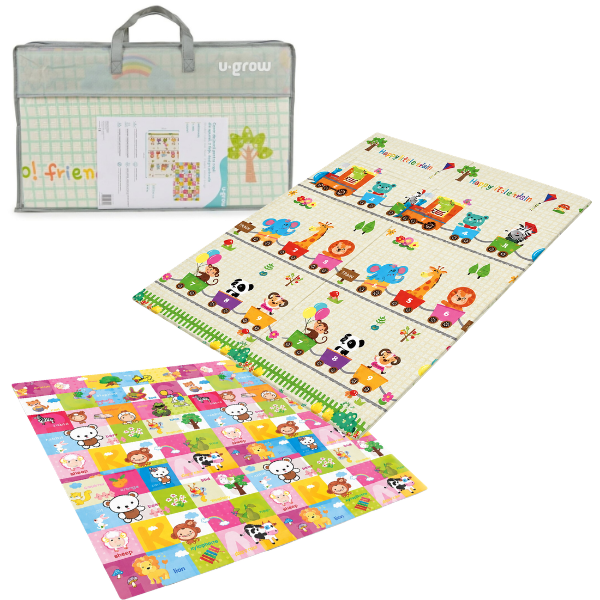 Covoras educativ cu 2 fete, impermeabil, cu animăluțe, 180 x 120 x 1 cm Covoras educativ cu 2 fete, impermeabil, cu animăluțe, 180 x 120 x 1 cm