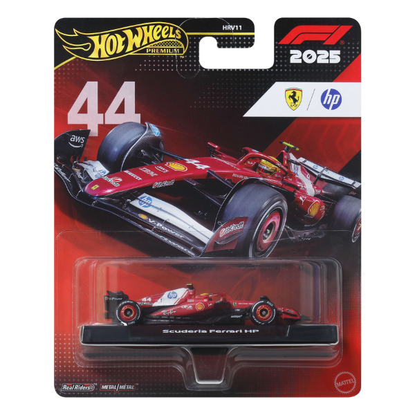 Mașinuță de colecție Hot Wheels Premium „Ferrari: Lewis Hamilton #44”, 1:64 Mașinuță de colecție Hot Wheels Premium „Ferrari: Lewis Hamilton #44”, 1:64