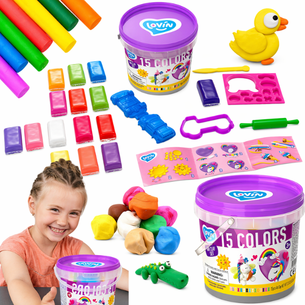 Set de plastilină aerată Air Clay „Unicorni”, 15 culori x 4 g. Set de plastilină aerată Air Clay „Unicorni”, 15 culori x 4 g.