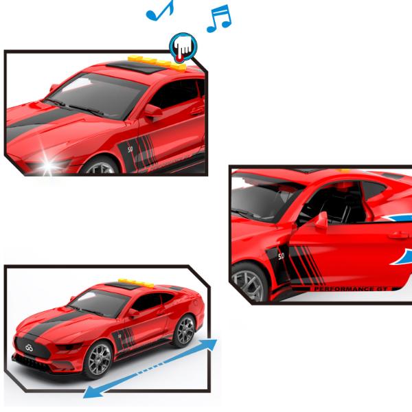 1:18 Mașină sport cu inerție (lumină / sunet) 1:18 Mașină sport cu inerție (lumină / sunet)
