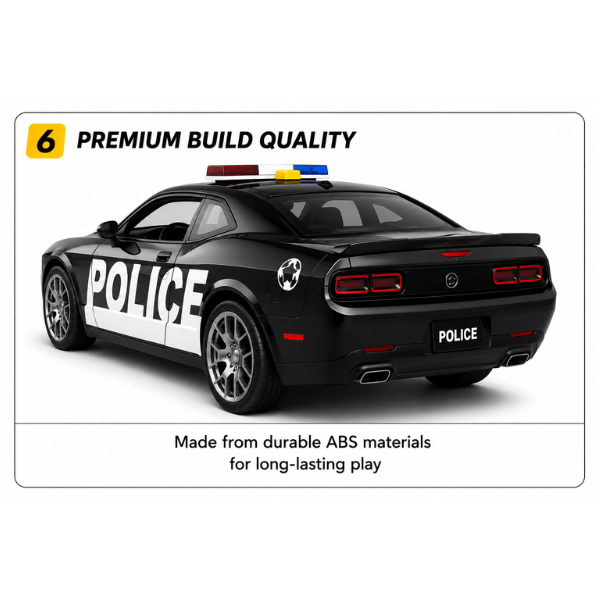 Mașină de poliție 1:18 (lumină / sunet) Mașină de poliție 1:18 (lumină / sunet)