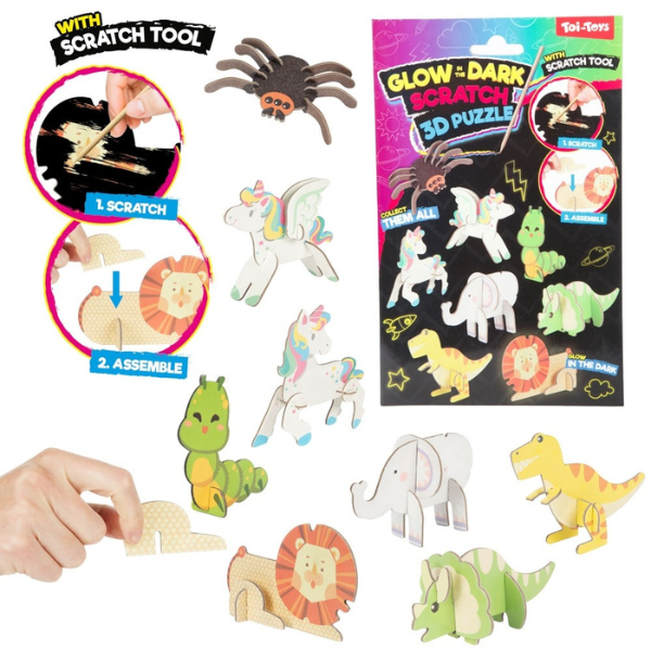 Set creativ Toi-Toys „Răzuiește și creează” – puzzle 3D luminos Set creativ Toi-Toys „Răzuiește și creează” – puzzle 3D luminos