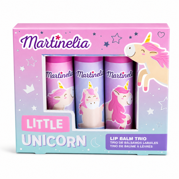 Martinelia Set de balsamuri pentru buze „Micul Unicorn” (3 buc.) Martinelia Set de balsamuri pentru buze „Micul Unicorn” (3 buc.)