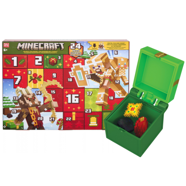 Calendar Advent Minecraft cu 3 figurine și accesorii Calendar Advent Minecraft cu 3 figurine și accesorii