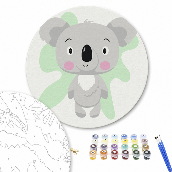 Pictură pe numere D20 сm (fără cutie) – Koala prietenoasă Pictură pe numere D20 сm (fără cutie) – Koala prietenoasă