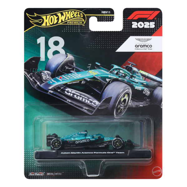Mașinuță de colecție Hot Wheels Premium „Aston Martin: Lance Stroll #18”, 1:64 Mașinuță de colecție Hot Wheels Premium „Aston Martin: Lance Stroll #18”, 1:64