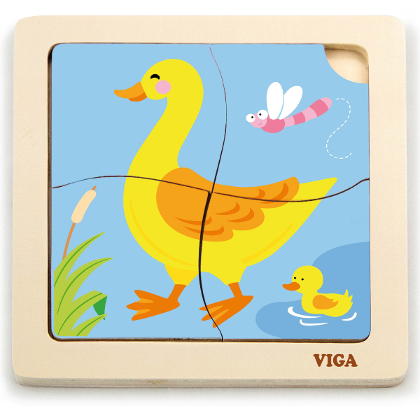 Set de puzzle-uri din lemn cu suport, 12 puzzle-uri Set de puzzle-uri din lemn cu suport, 12 puzzle-uri