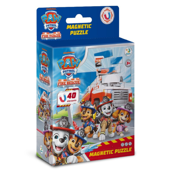 Puzzle magnetic „Pompierii”, seria Patrula cățelușilor, 40 elem. Puzzle magnetic „Pompierii”, seria Patrula cățelușilor, 40 elem.