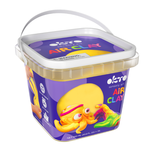 Plastilină aerată Air Clay OKTO, culoare galbenă, 270 g Plastilină aerată Air Clay OKTO, culoare galbenă, 270 g