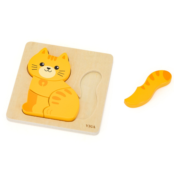Mini-puzzle din lemn „Pisicuță” Mini-puzzle din lemn „Pisicuță”