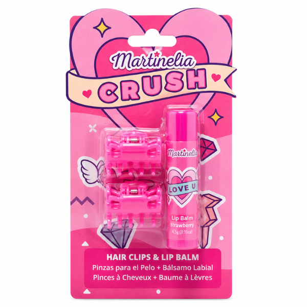 Martinelia set „Agrafe pentru păr și balsam de buze”, 3 modele Martinelia set „Agrafe pentru păr și balsam de buze”, 3 modele