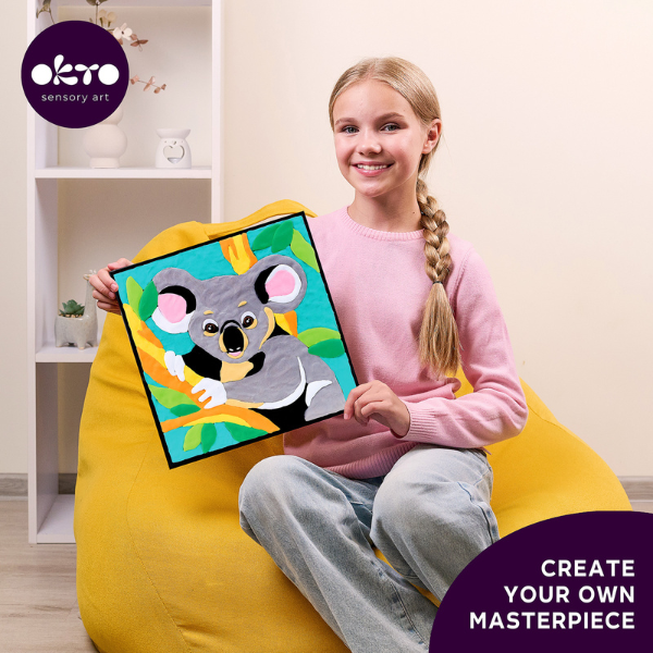 Pictură pe numere 3D cu plastilină aerată Air Clay 29×29 сm – Koala Pictură pe numere 3D cu plastilină aerată Air Clay 29×29 сm – Koala