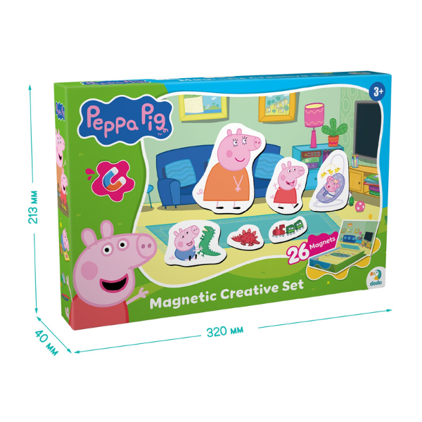 Joc de dezvoltare cu tablă magnetică, seria Purcelușa Peppa, 26 elem. Joc de dezvoltare cu tablă magnetică, seria Purcelușa Peppa, 26 elem.