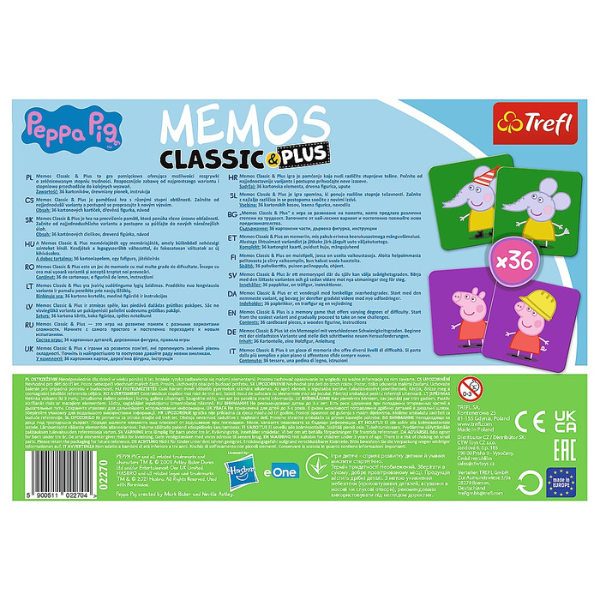 Jocul memos „Peppa Pig”, 36 elem. Jocul memos „Peppa Pig”, 36 elem.