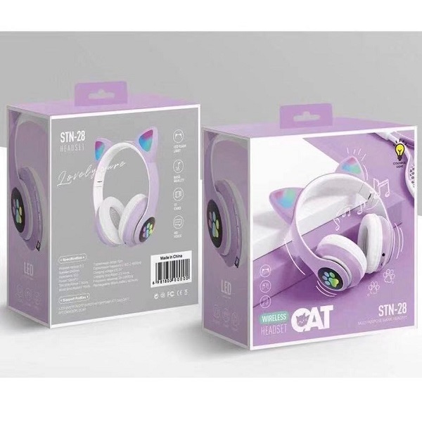 Беспроводные Bluetooth наушники Cat Ear со светящимися ушками Беспроводные Bluetooth наушники Cat Ear со светящимися ушками