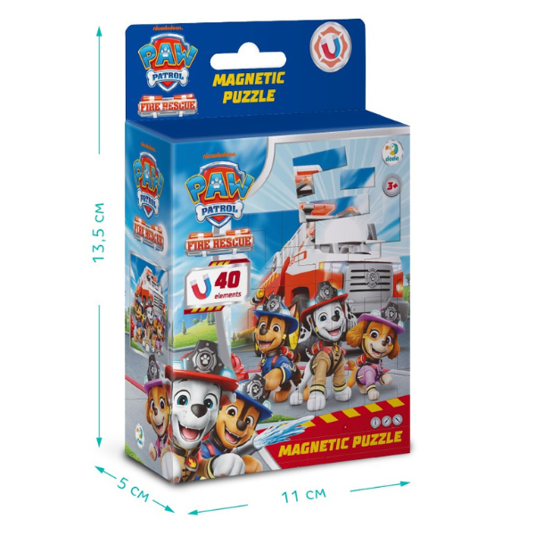 Puzzle magnetic „Pompierii”, seria Patrula cățelușilor, 40 elem. Puzzle magnetic „Pompierii”, seria Patrula cățelușilor, 40 elem.