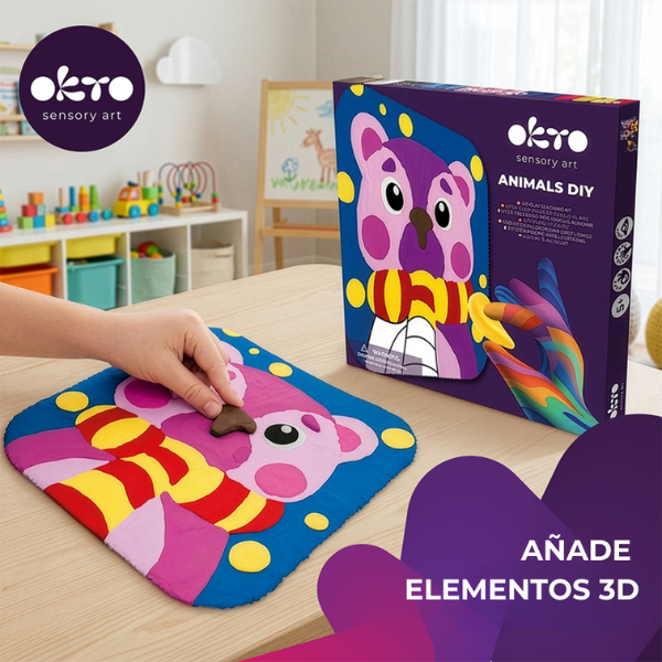 Tablou 3D pe numere din plastilină aerată Air Clay 24×24 cm – Ursuleț Tablou 3D pe numere din plastilină aerată Air Clay 24×24 cm – Ursuleț