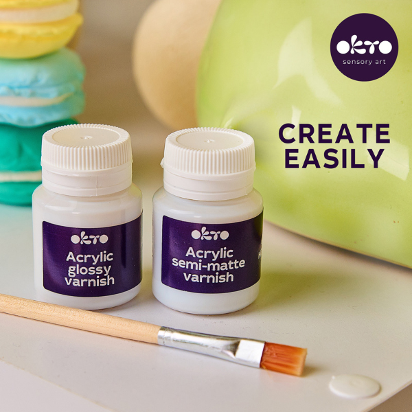 Акриловый глянцевый лак + кисть Акриловый глянцевый лак + кисть