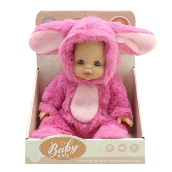 #01 Bebeluș în costum de iepuraș, 22 cm #01 Bebeluș în costum de iepuraș, 22 cm