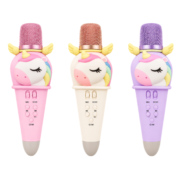 #01 Microfon karaoke pentru copii „Unicorn”, 21 cm, 3 culori #01 Microfon karaoke pentru copii „Unicorn”, 21 cm, 3 culori