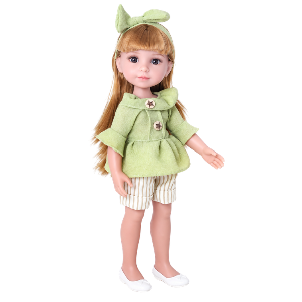 #01 Păpușă „Jelena” în ținută verde, 38 cm #01 Păpușă „Jelena” în ținută verde, 38 cm