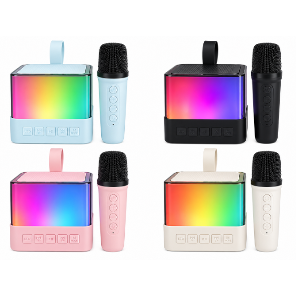 #01 Boxă karaoke cu un singur microfon, 4 culori #01 Boxă karaoke cu un singur microfon, 4 culori