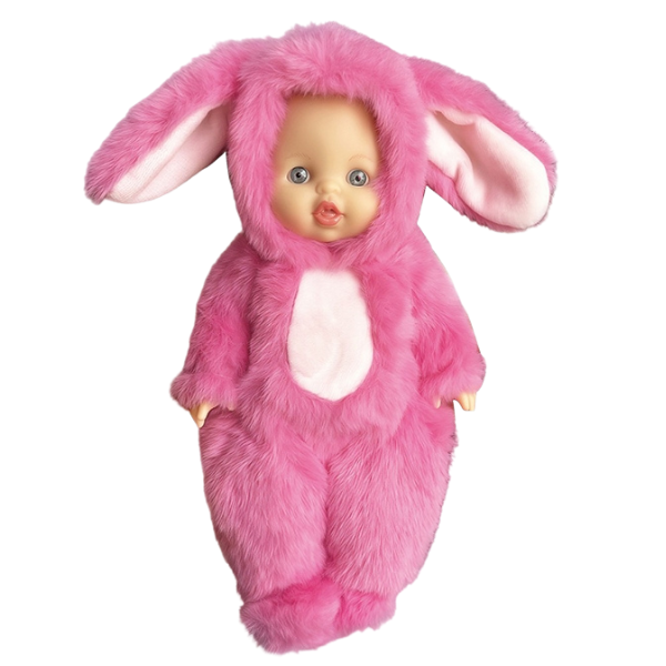 #01 Bebeluș în costum de iepuraș, 22 cm #01 Bebeluș în costum de iepuraș, 22 cm