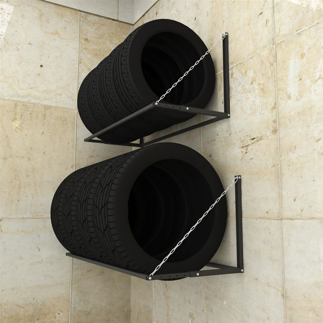 Raft pentru roți din metal vopsit Nex Home 500x1100x550 mm, antracit Raft pentru roți din metal vopsit Nex Home 500x1100x550 mm, antracit