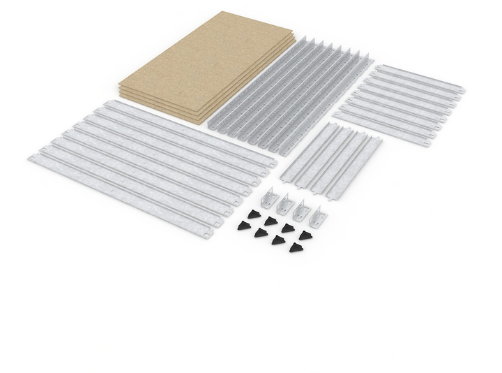 Raft metalic de depozitare Nex Budget 1600x800x400 mm, 4 rafturi MDF, galvanizat Raft metalic de depozitare Nex Budget 1600x800x400 mm, 4 rafturi MDF, galvanizat