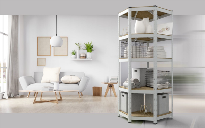 Raft metalic de depozitare Nex Budget 1800x700x400x425 mm, 5 rafturi MDF, colț, galvanizat Raft metalic de depozitare Nex Budget 1800x700x400x425 mm, 5 rafturi MDF, colț, galvanizat